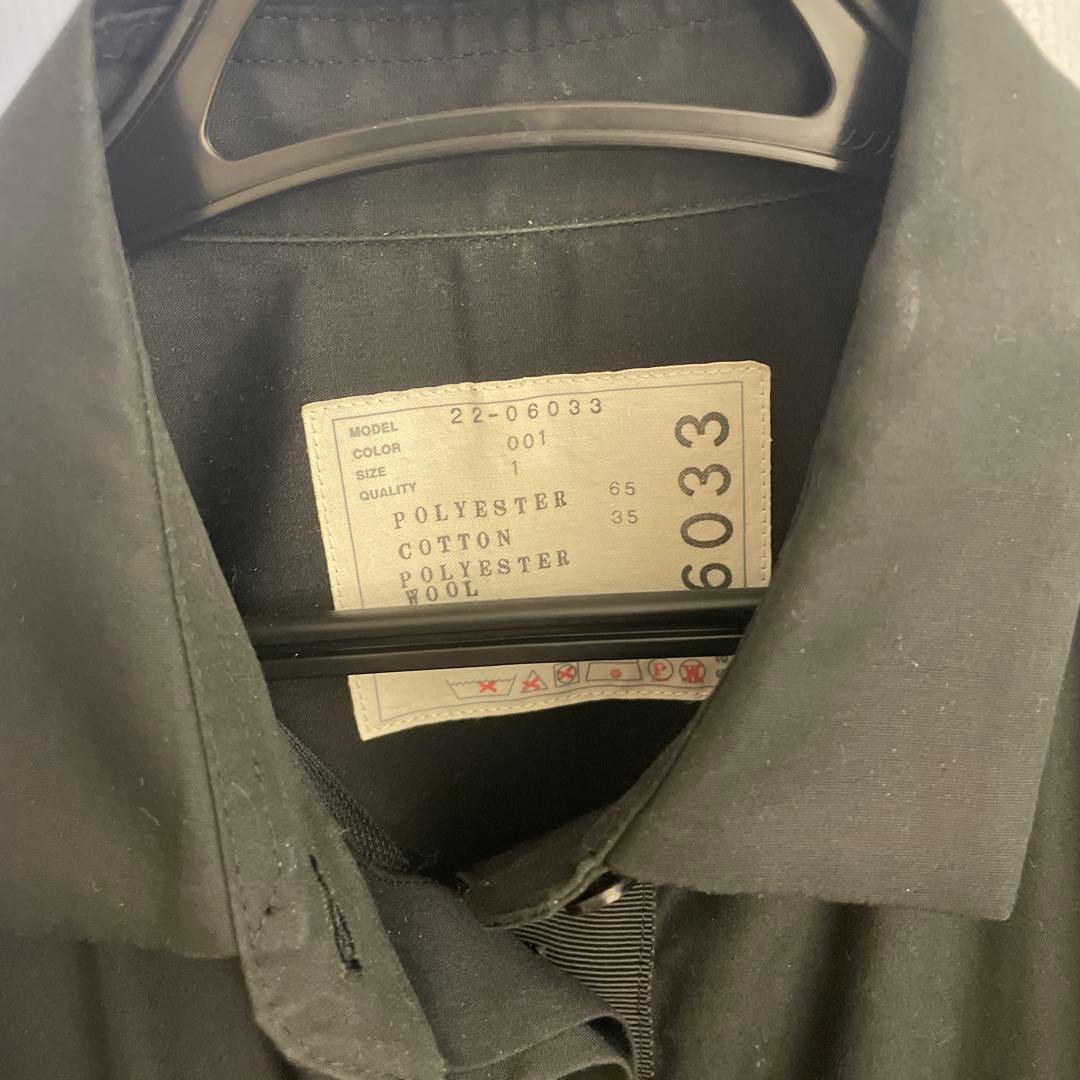 【春秋冬】Sacai (サカイ)ブラック長袖シャツワンピース
