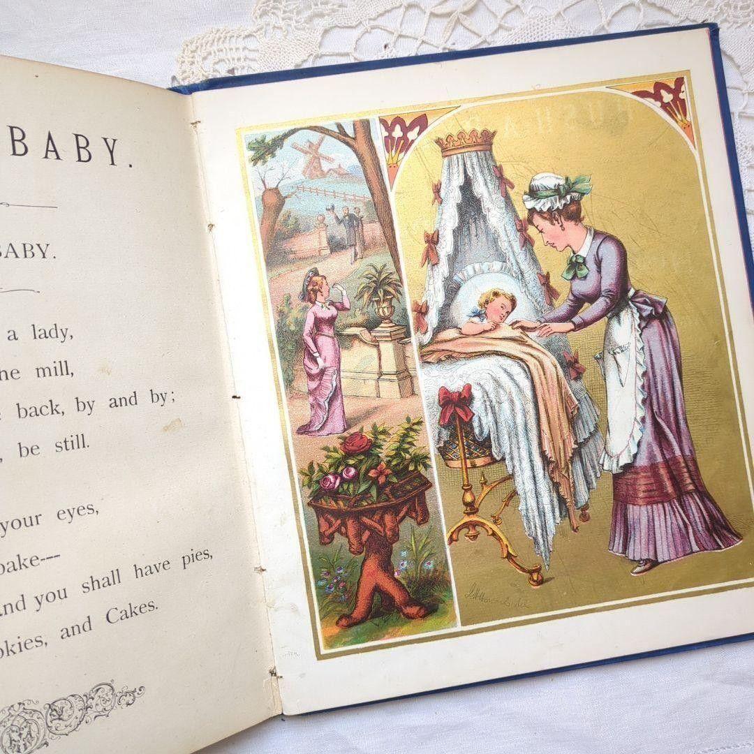 超稀少1880アンティーク絵本 児童書 洋書古書 ヴンテージ ヴィクトリアン