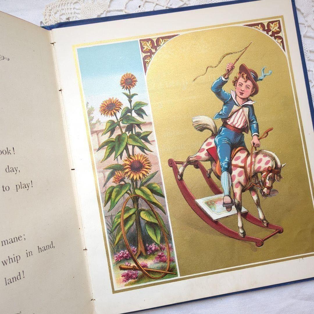 超稀少1880アンティーク絵本 児童書 洋書古書 ヴンテージ ヴィクトリアン