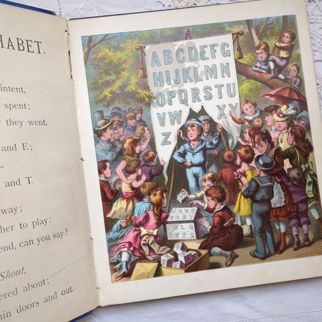 超稀少1880アンティーク絵本 児童書 洋書古書 ヴンテージ ヴィクトリアン