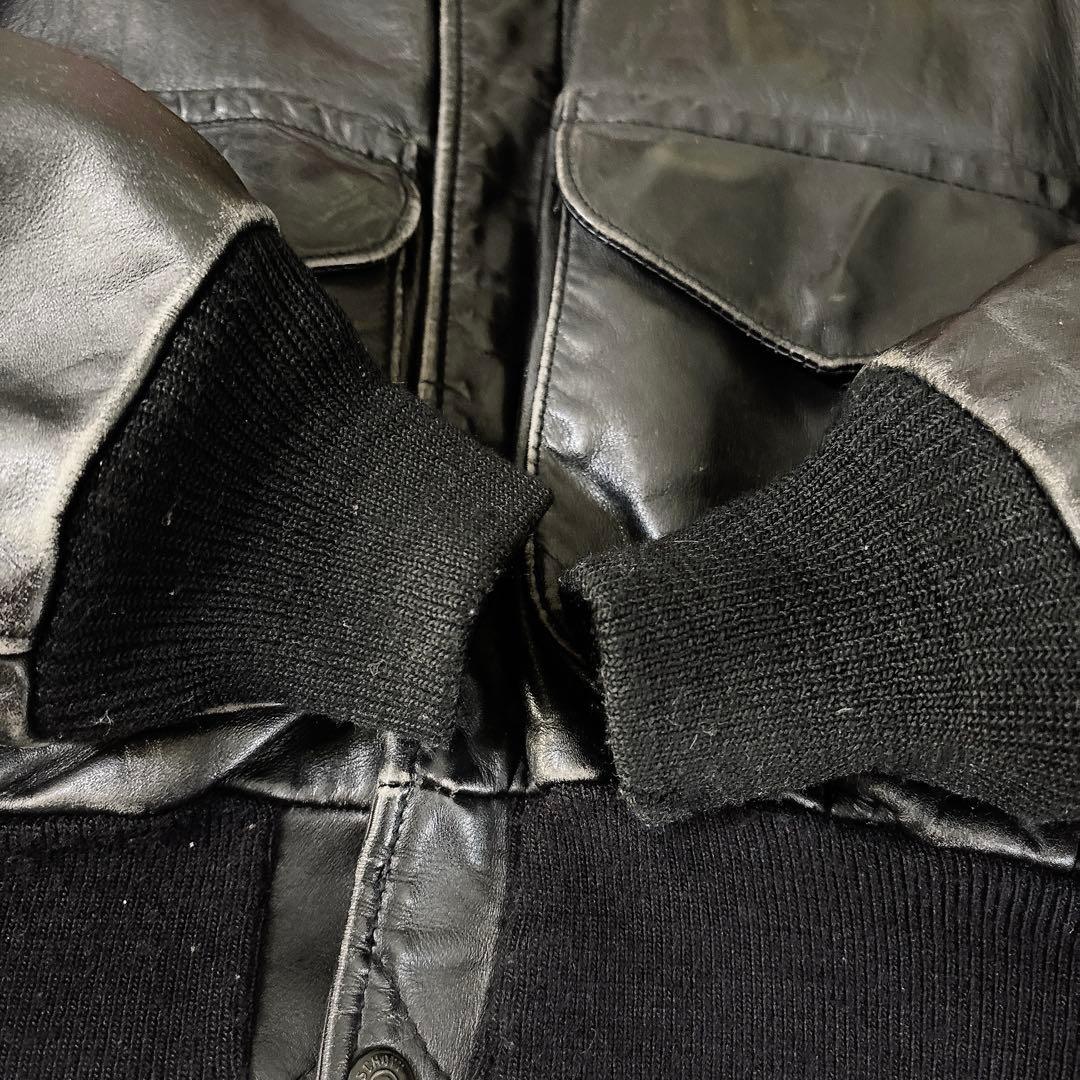 希少 サイズ42 XL相当 SCHOTT A-2 フライトジャケット ブラック