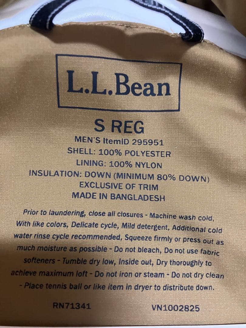 L.L.Bean ダウンベスト S REG