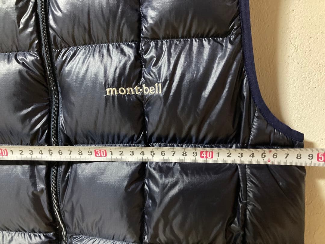 montbell ネイビー ダウンベスト L
