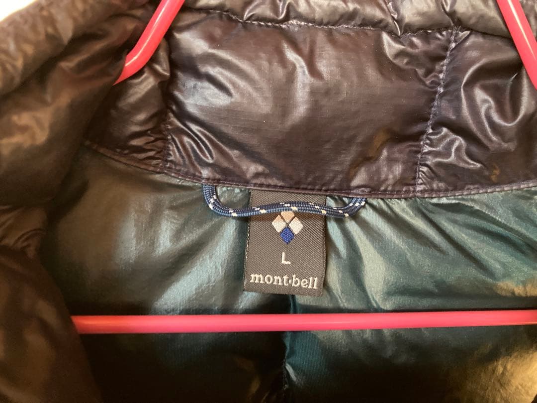 montbell ネイビー ダウンベスト L