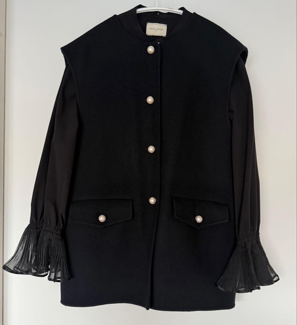 SHIPS WOMEN パール モチーフ ボタン ジレ　シップス