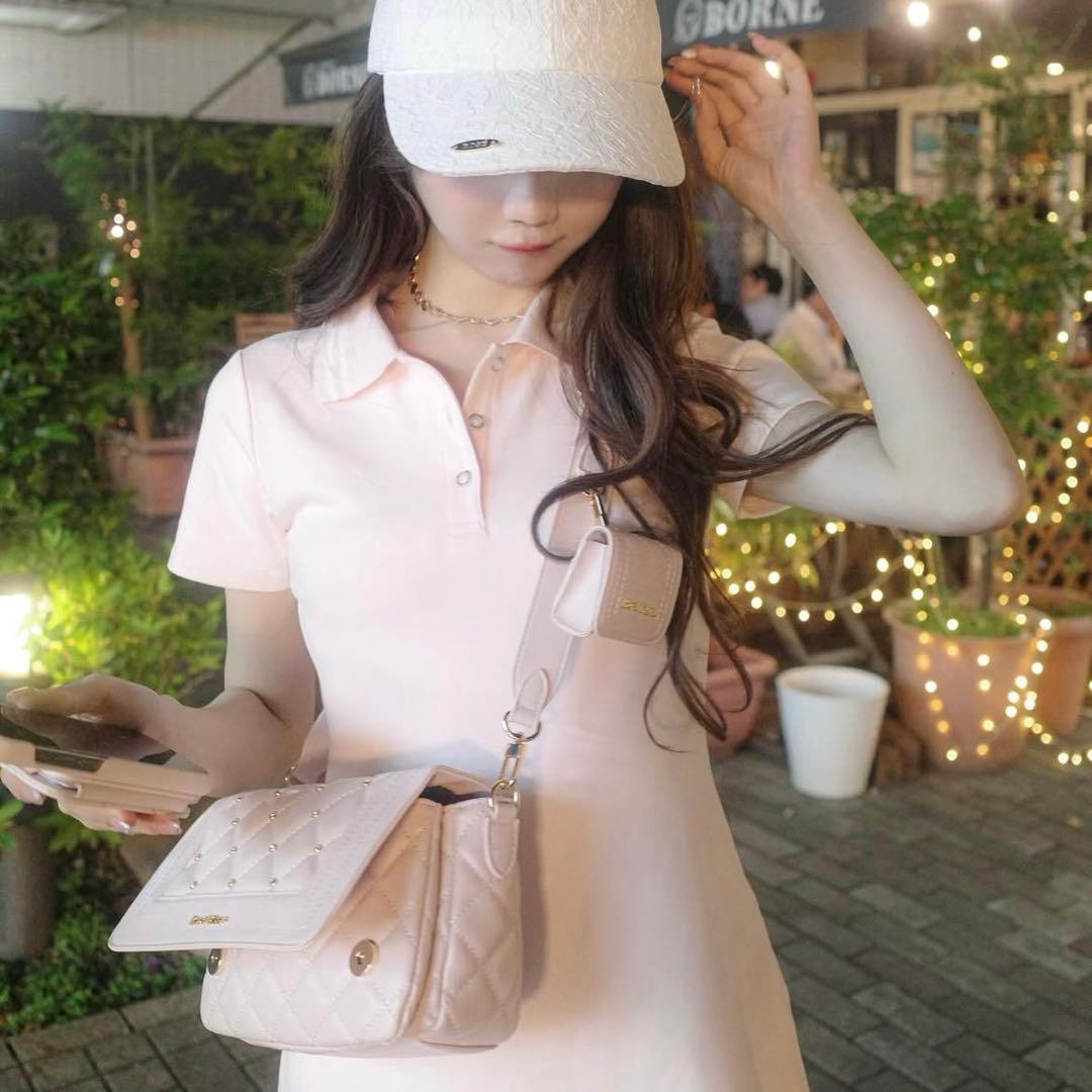 ♡美品♡ロゼミュ logo embroidery pleats polo op