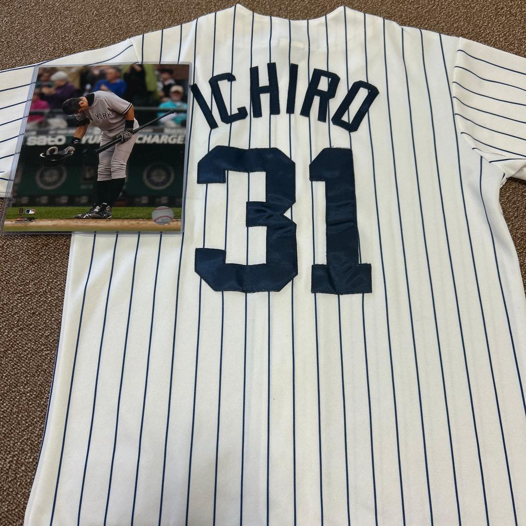 イチロー 31番 ニューヨーク・ヤンキース レプリカユニフォーム➕写真