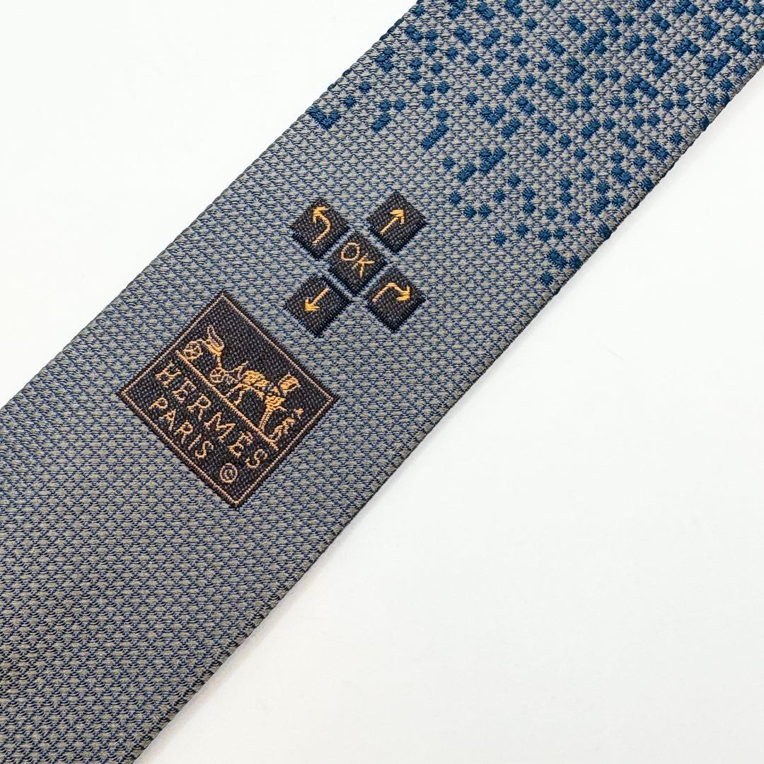 【クリスマスセール】HERMES エルメス ネクタイ H柄 ファソネ ジャガード