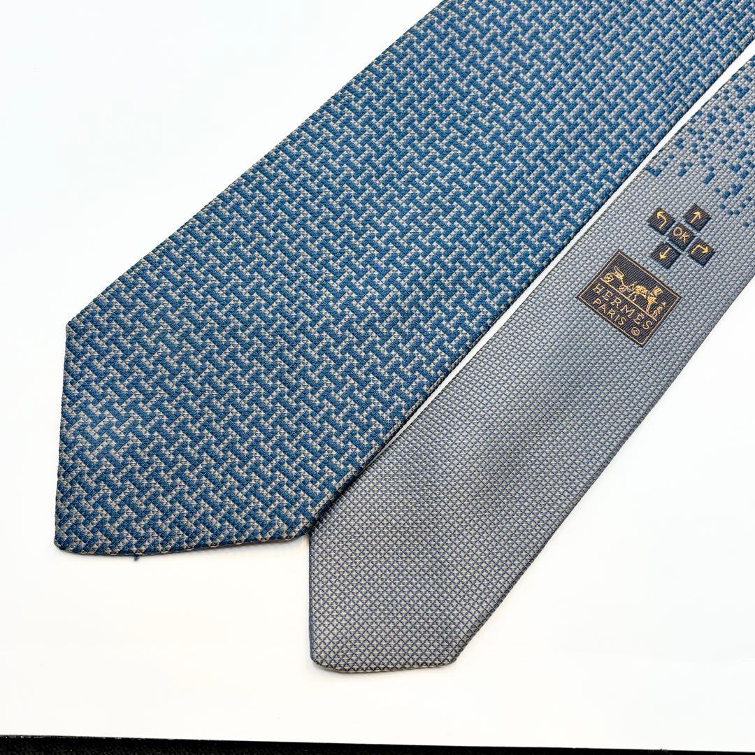 【クリスマスセール】HERMES エルメス ネクタイ H柄 ファソネ ジャガード