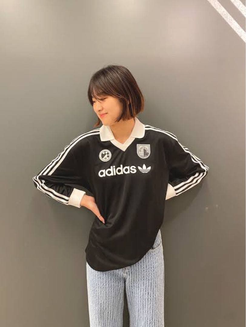 adidas フットボール長袖Tシャツ
