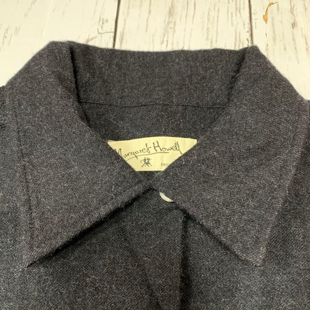 2/23まで値下　美品　マーガレットハウエル　ウールシャツ　レディース　Ⅱ