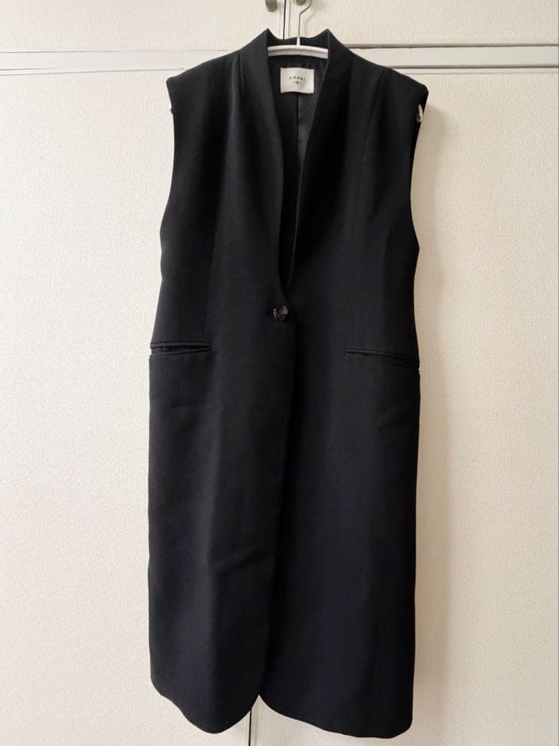 トップス WAVE COLLAR ANGULAR VEST amerivintage