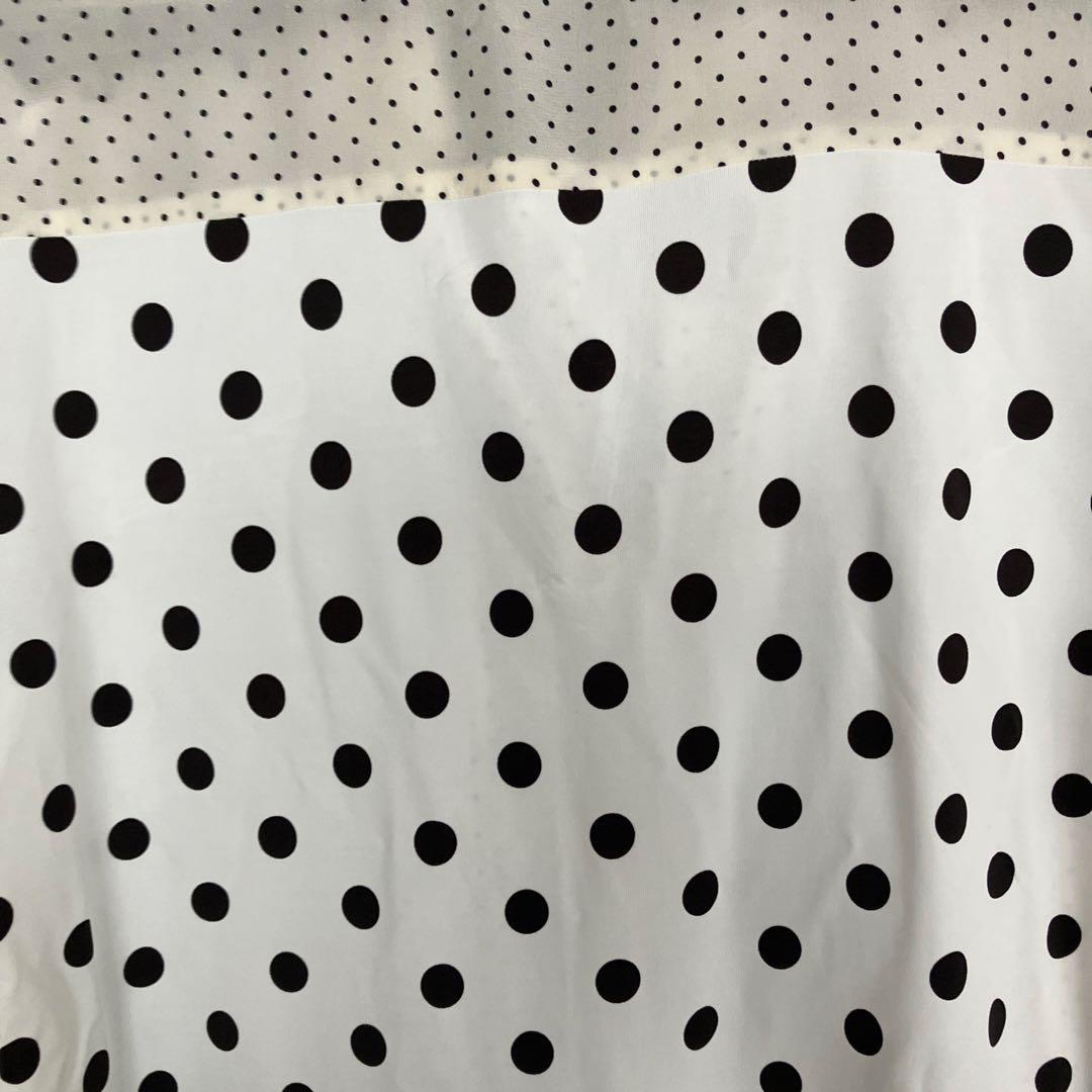 MaxMara アイボリー ドット柄 ボウタイ　ブラウス