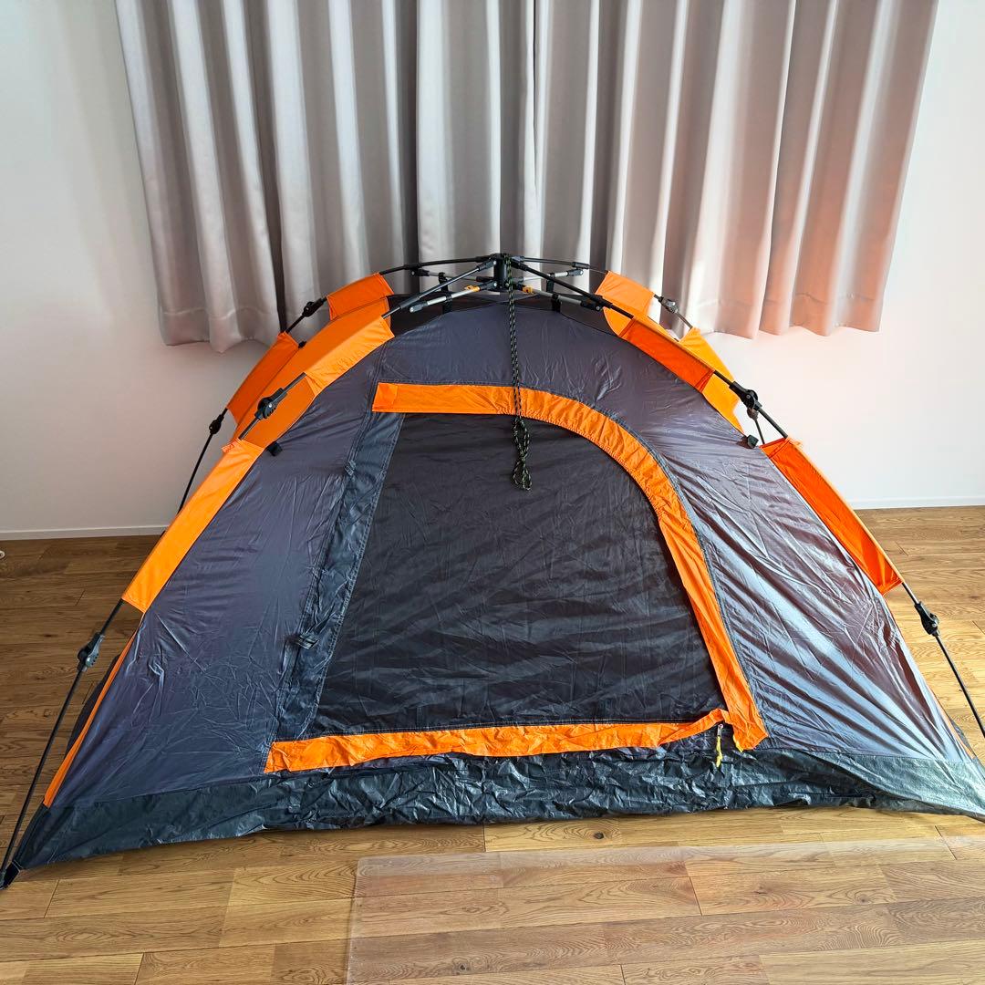 【廃盤品】DOD（ディーオーディー）ワンタッチテント T2-29オレンジ/グレー