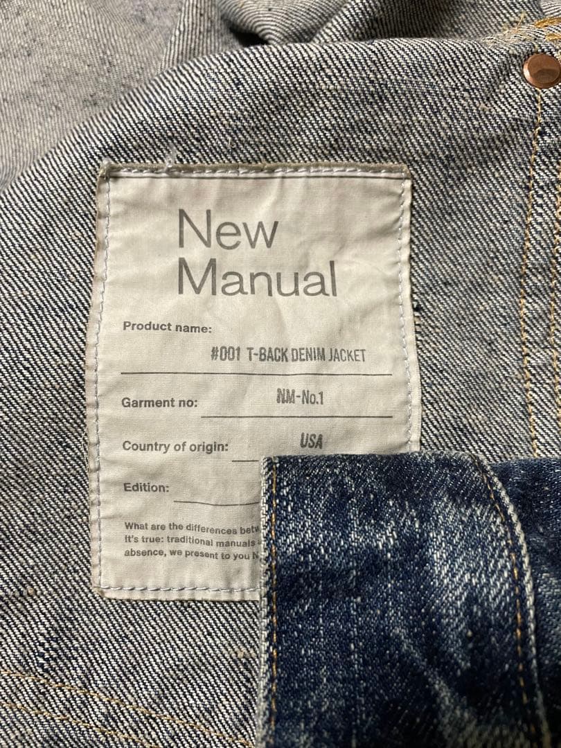 New Manual #001 T-BACK デニムジャケット
