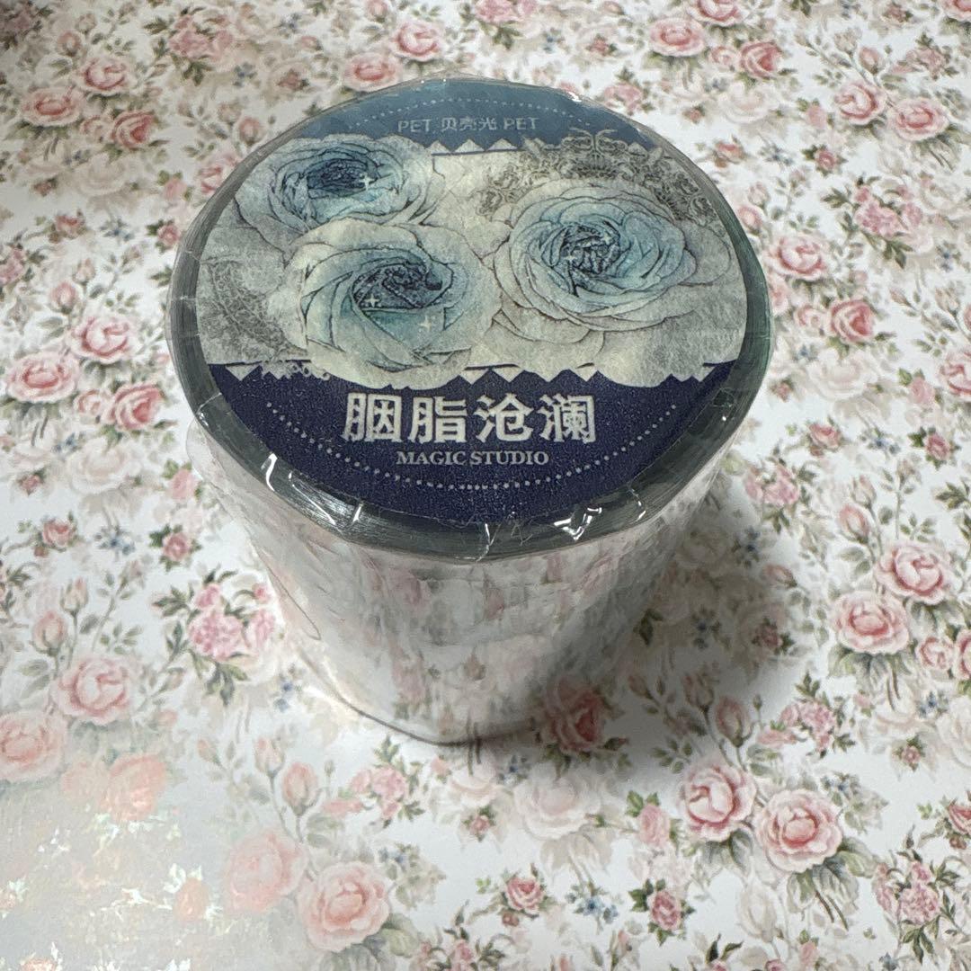 【新品】海外マステ　白花花