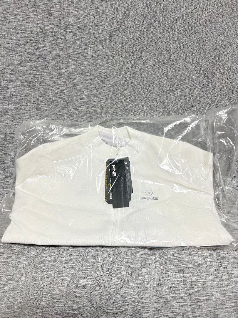 S ☆新品☆ ピン ニットブルゾン リバーシブル　レディース　ゴルフ　ホワイト