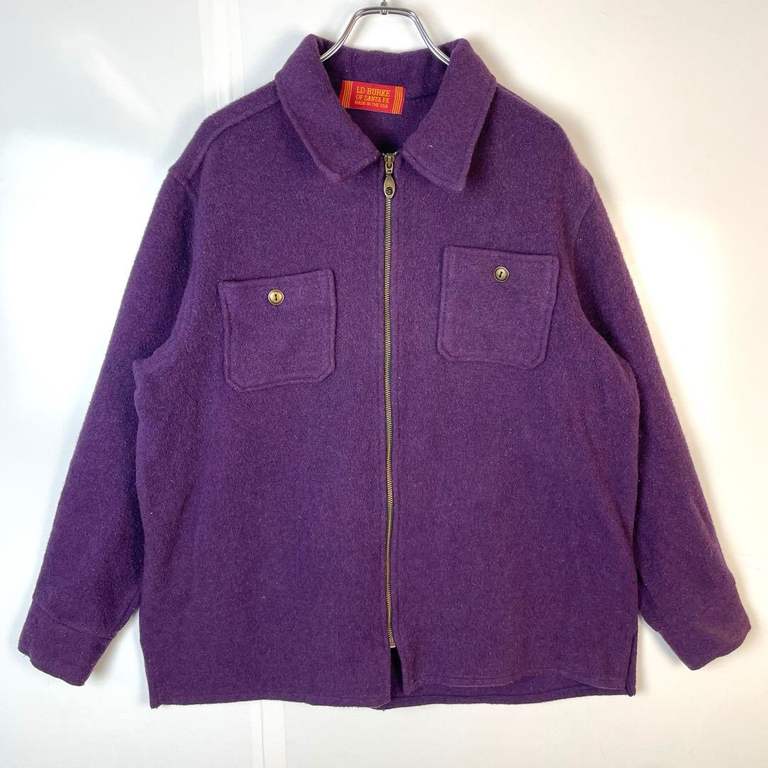 USA製　LD BURKE OF SANTA FE ウール　ジップアップシャツ