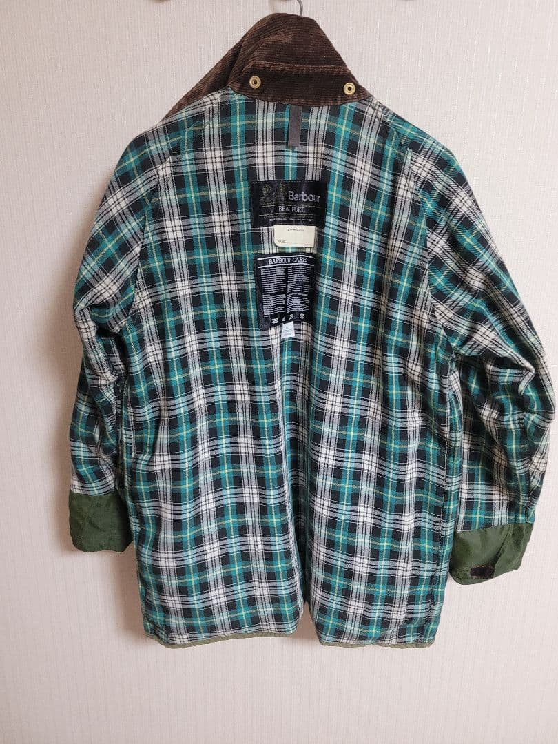 80s Barbour BEAUFORT 2ワラント 英国製 フェード 雰囲気系