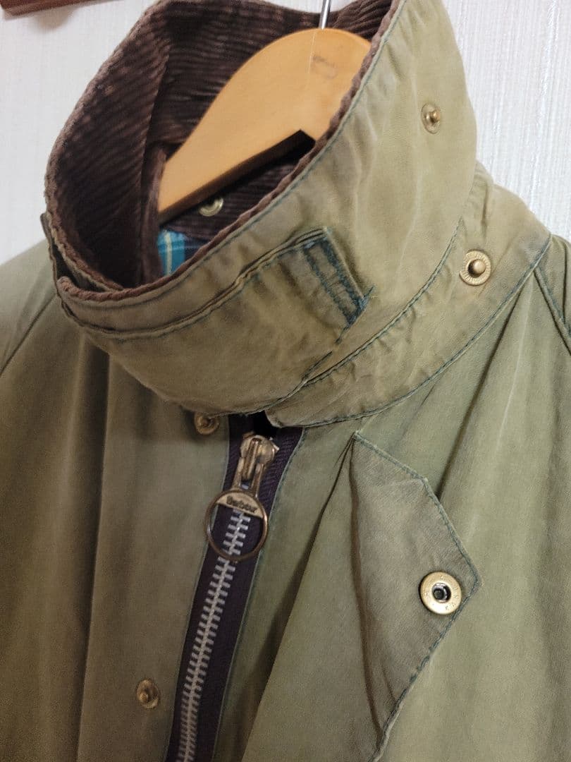 80s Barbour BEAUFORT 2ワラント 英国製 フェード 雰囲気系