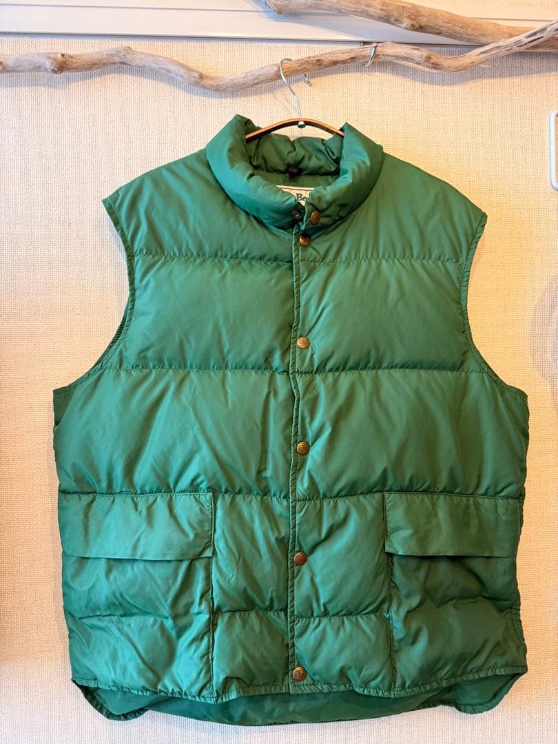 L.L.Bean グリーンダウンベスト Lサイズ