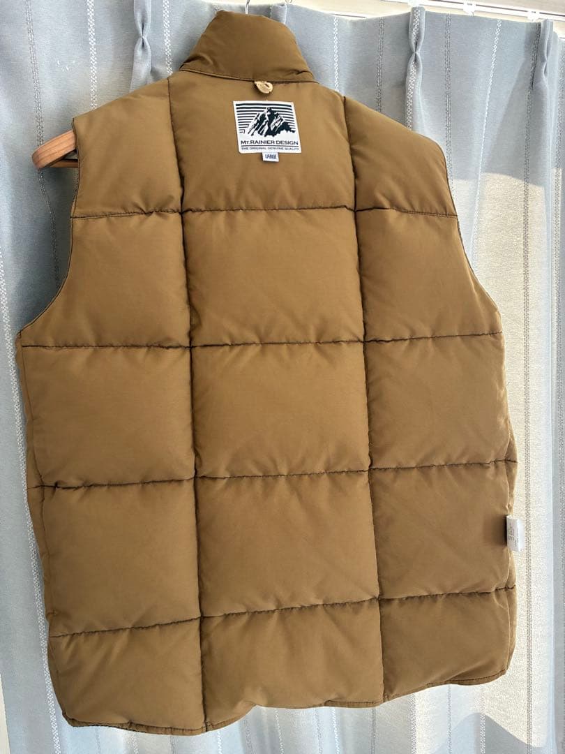 美品‼️希少サイズＬ‼️マウントレイニアデザイン‼️ダウンベスト　ツイード