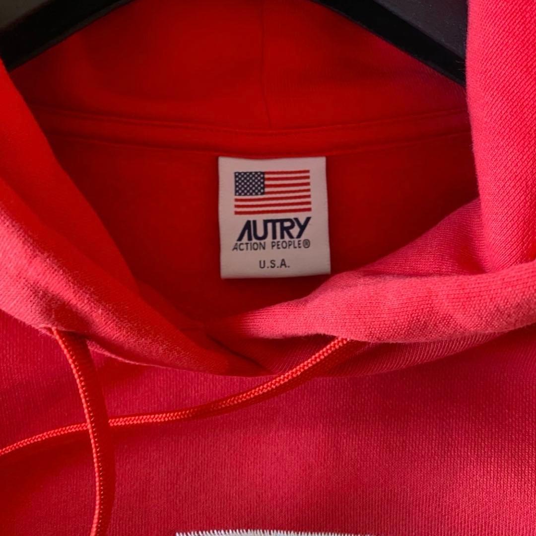 ① 新品 AUTRY オートリー スウェットパーカー フーディー red