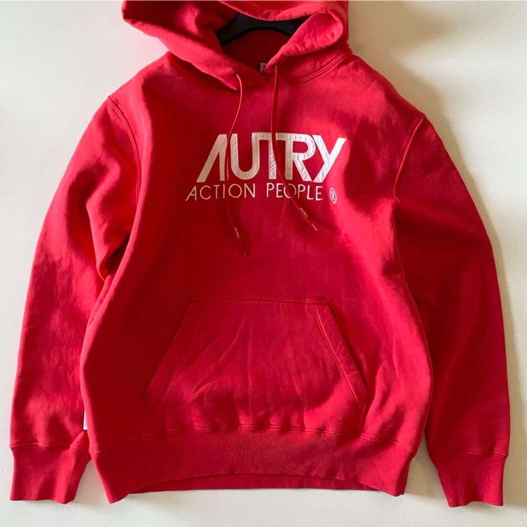 ① 新品 AUTRY オートリー スウェットパーカー フーディー red