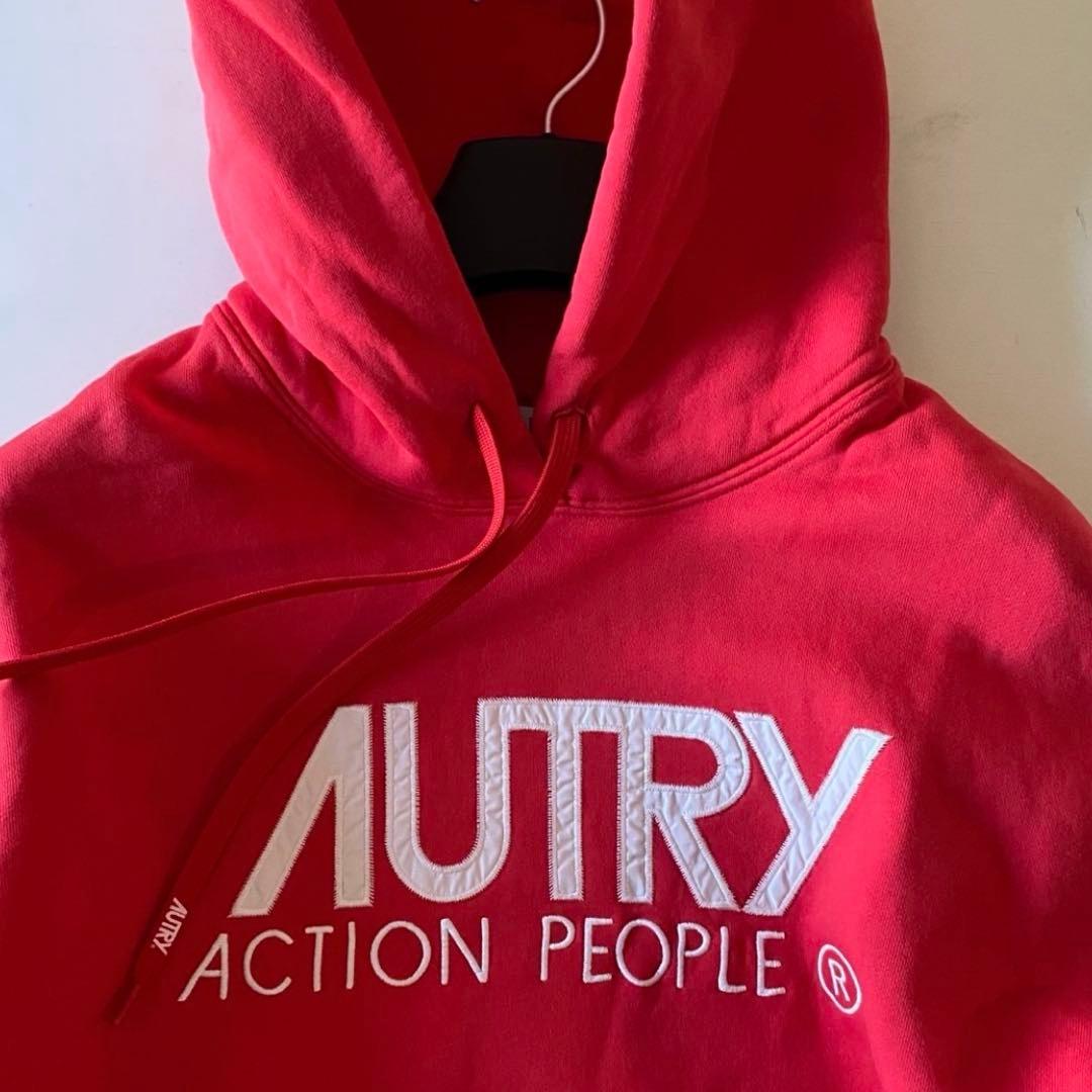 ① 新品 AUTRY オートリー スウェットパーカー フーディー red