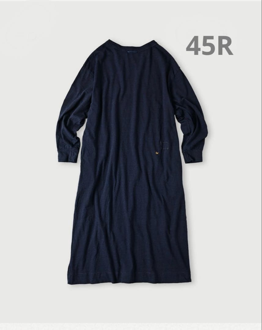45R 天竺の45星ドレス（インディゴ） ロングワンピース