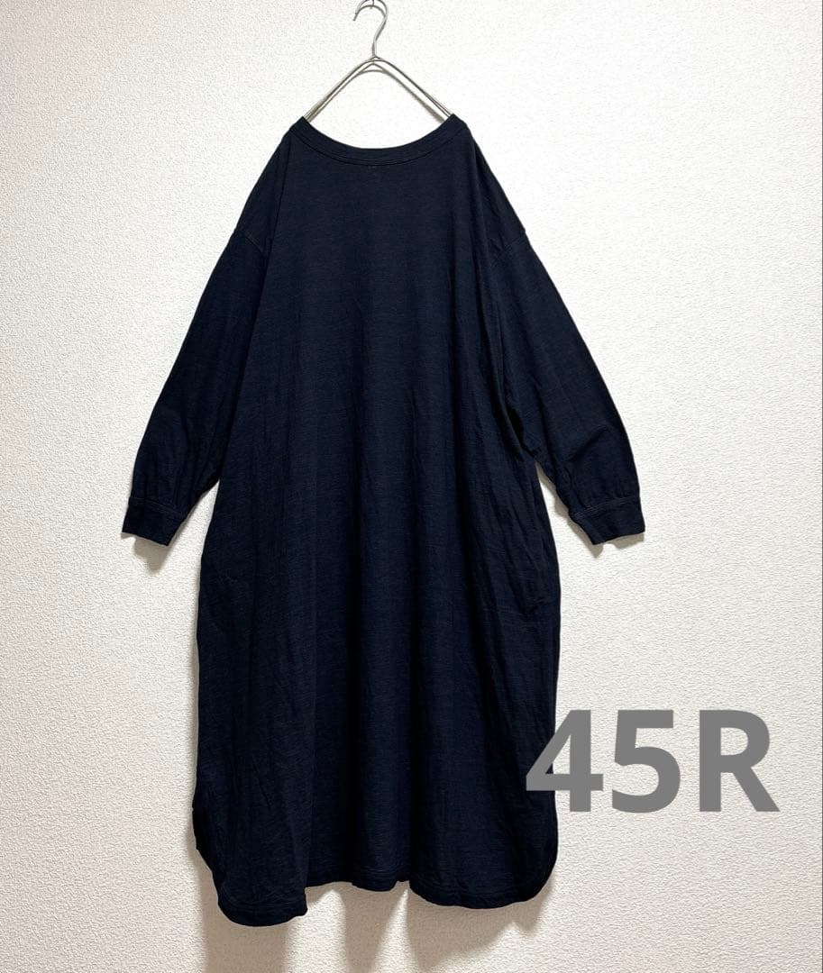 45R 天竺の45星ドレス（インディゴ） ロングワンピース