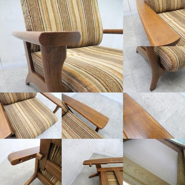 展示品■イーストウッド■1人掛けソファ■リクライニング■オーク材■ファブリック■