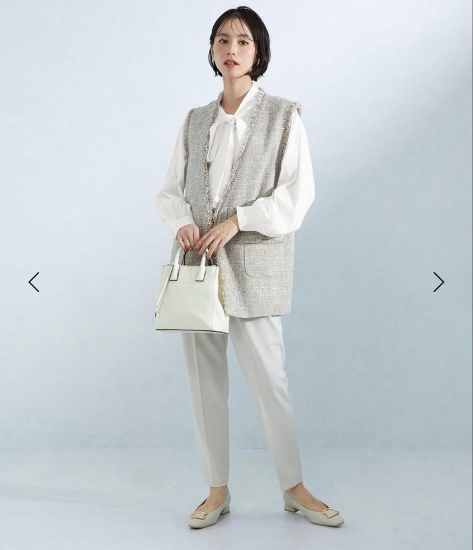 【未使用品】green label relaxingボウタイ ギャザー ブラウス