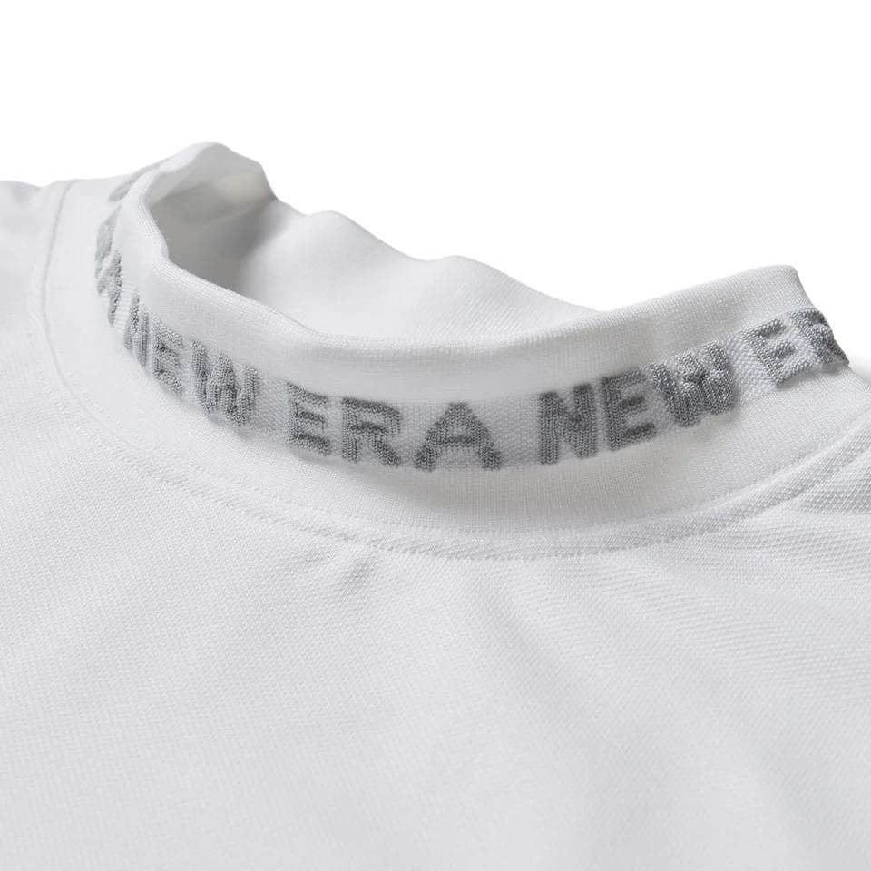 NEWERA GOLF 半袖 モックネック シャツ　鹿の子 ホワイト　Lサイズ