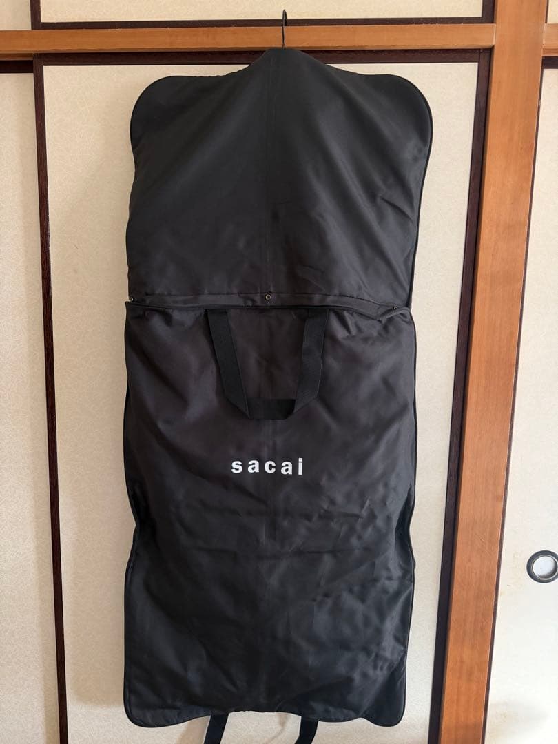 sacai ブラックレザージャケット 25-0357M size1 25ss
