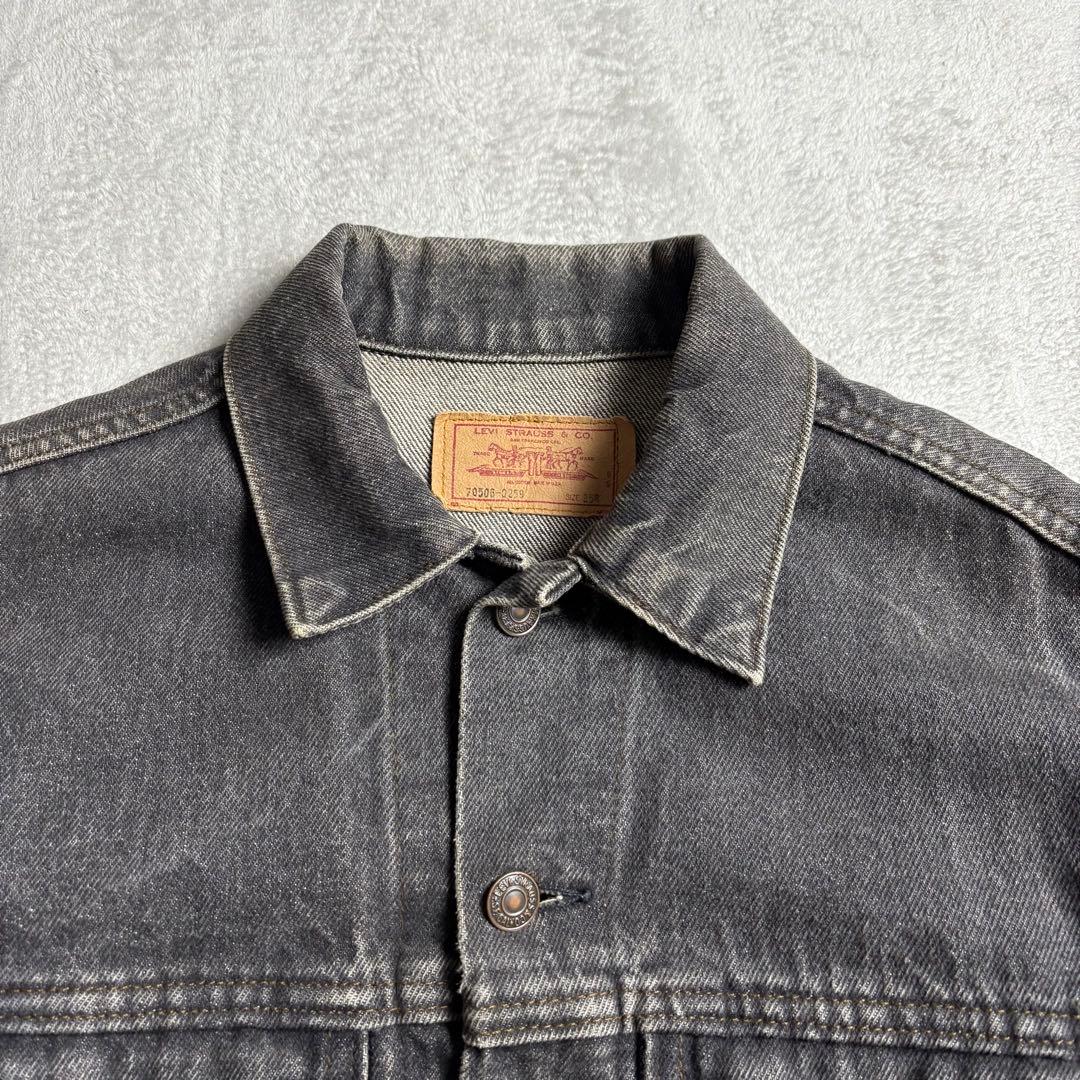 Levi's 80s USA製 70506 先染めブラック　デニムトラッカー