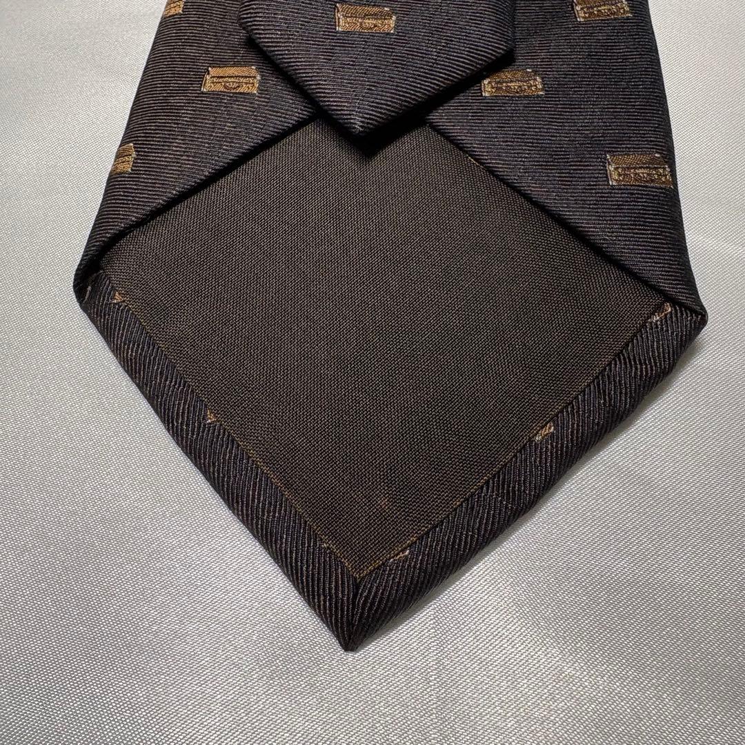 【LOUIS VUITTON】ネクタイ トランク シルク100 総柄 LV