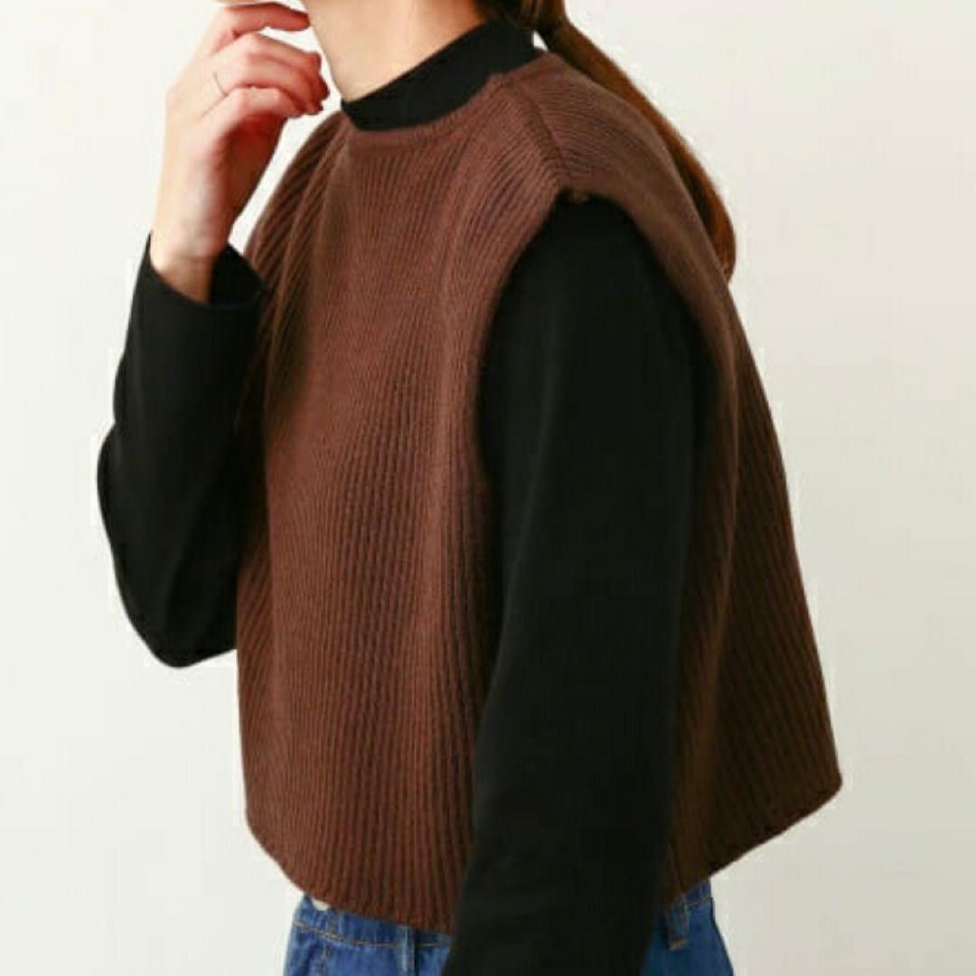 新品タグ付き mizuiro ind　short vest 黒 ショートベスト