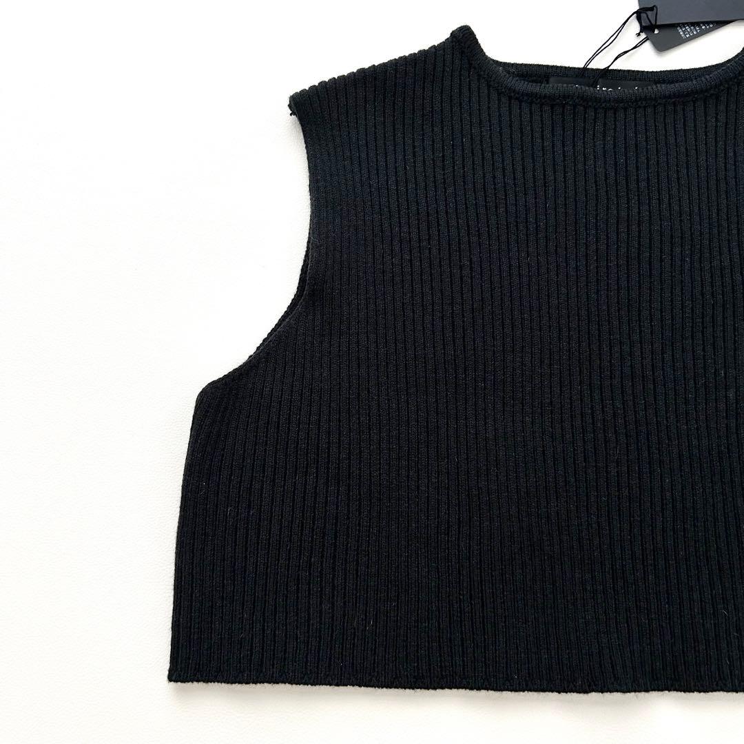 新品タグ付き mizuiro ind　short vest 黒 ショートベスト