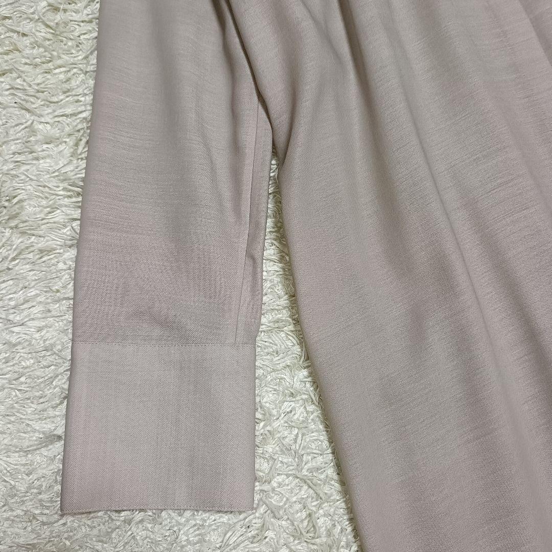 【美品】セオリーリュクス バンドカラー 洗えるシャツドレス ワンピース 38