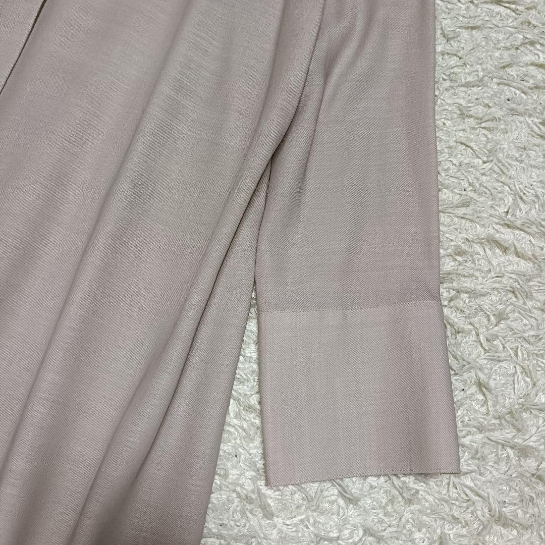 【美品】セオリーリュクス バンドカラー 洗えるシャツドレス ワンピース 38