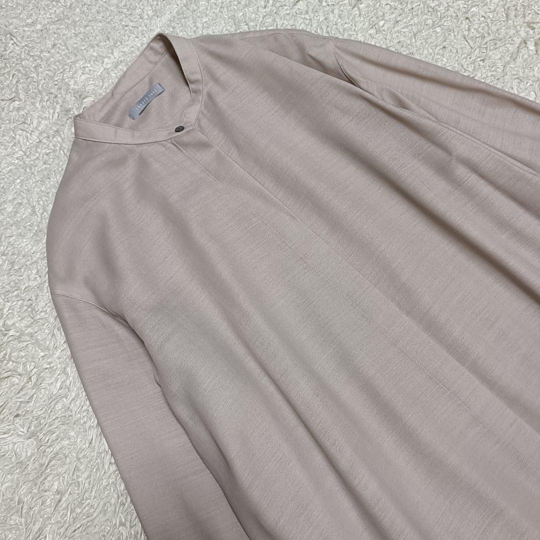 【美品】セオリーリュクス バンドカラー 洗えるシャツドレス ワンピース 38