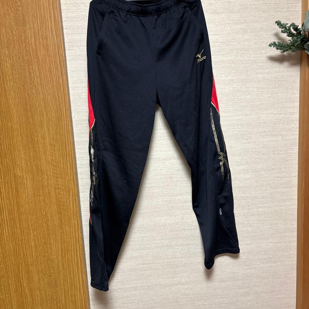 Mizuno ジャケット＆パンツセット 黒/赤