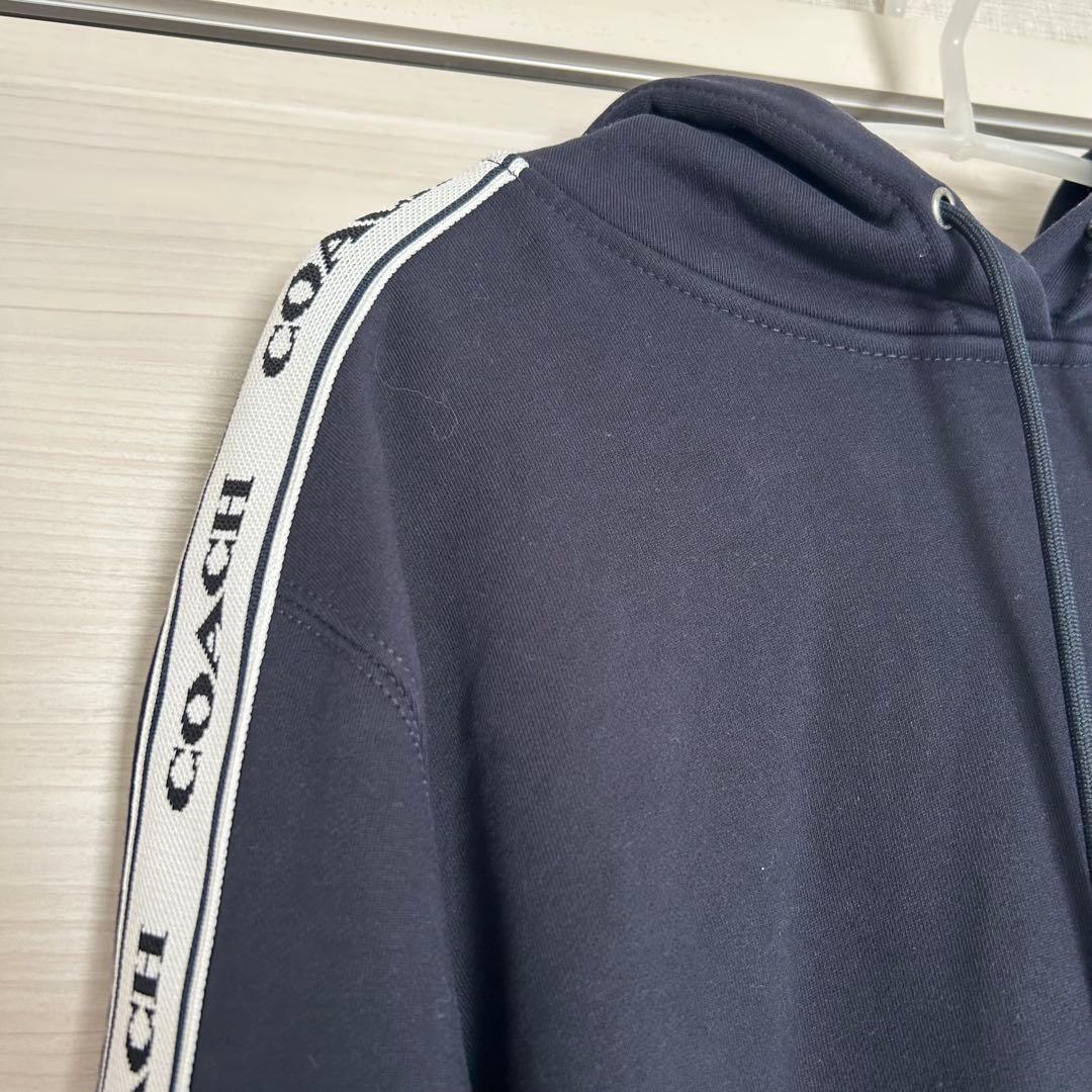 COACH コーチ サイドライン ロゴパーカー ネイビー