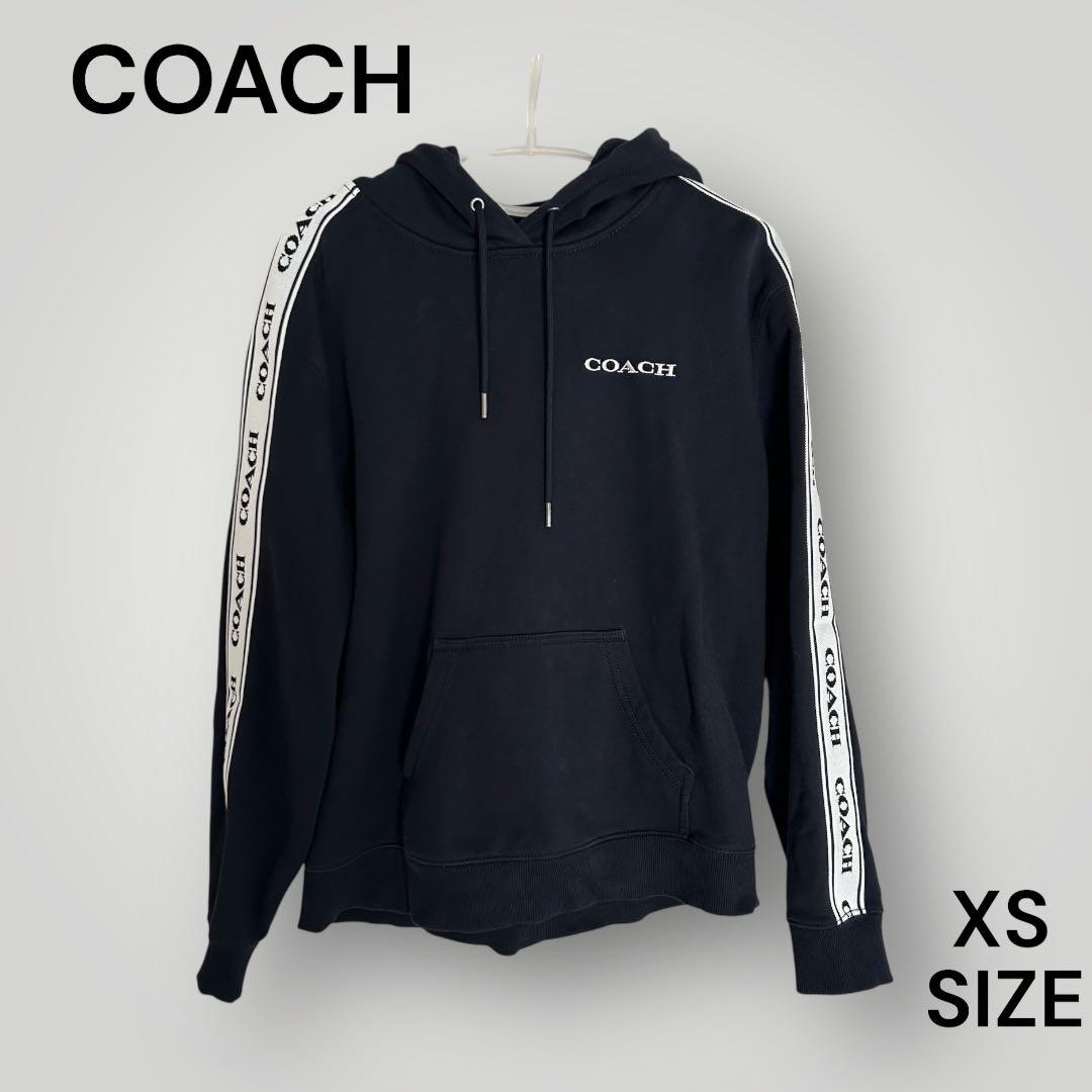 COACH コーチ サイドライン ロゴパーカー ネイビー