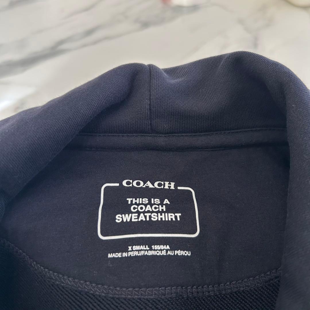 COACH コーチ サイドライン ロゴパーカー ネイビー