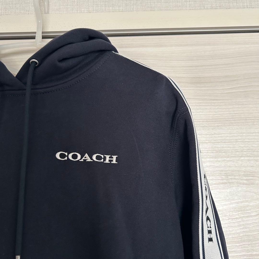 COACH コーチ サイドライン ロゴパーカー ネイビー