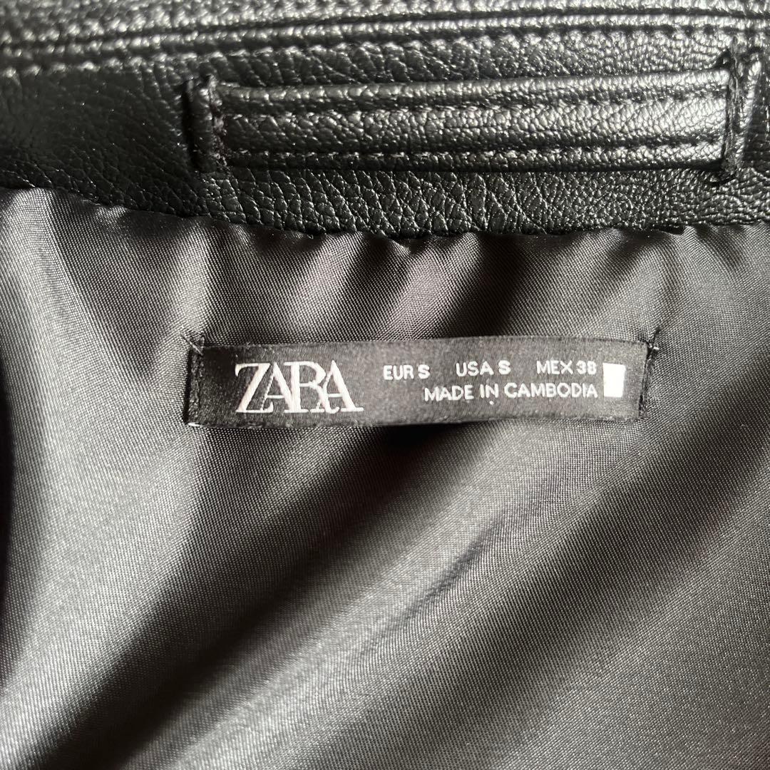 ZARA 黒 フェイクレザージャケット　　最終値下げです
