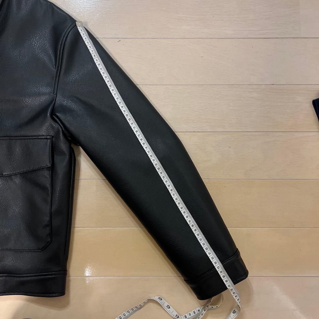 ZARA 黒 フェイクレザージャケット　　最終値下げです