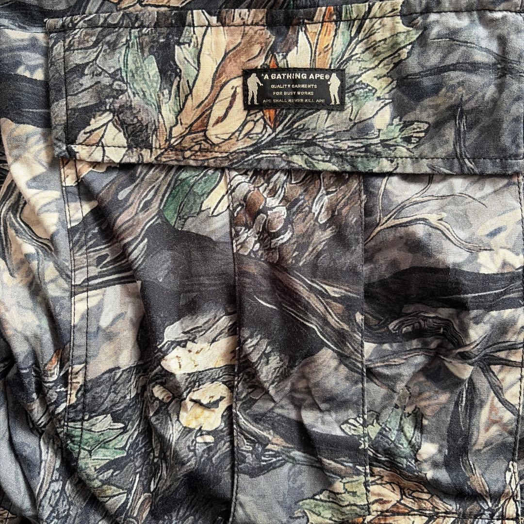 パンツ A bathing ape TREE EDGE CAMO CARGO PANTS